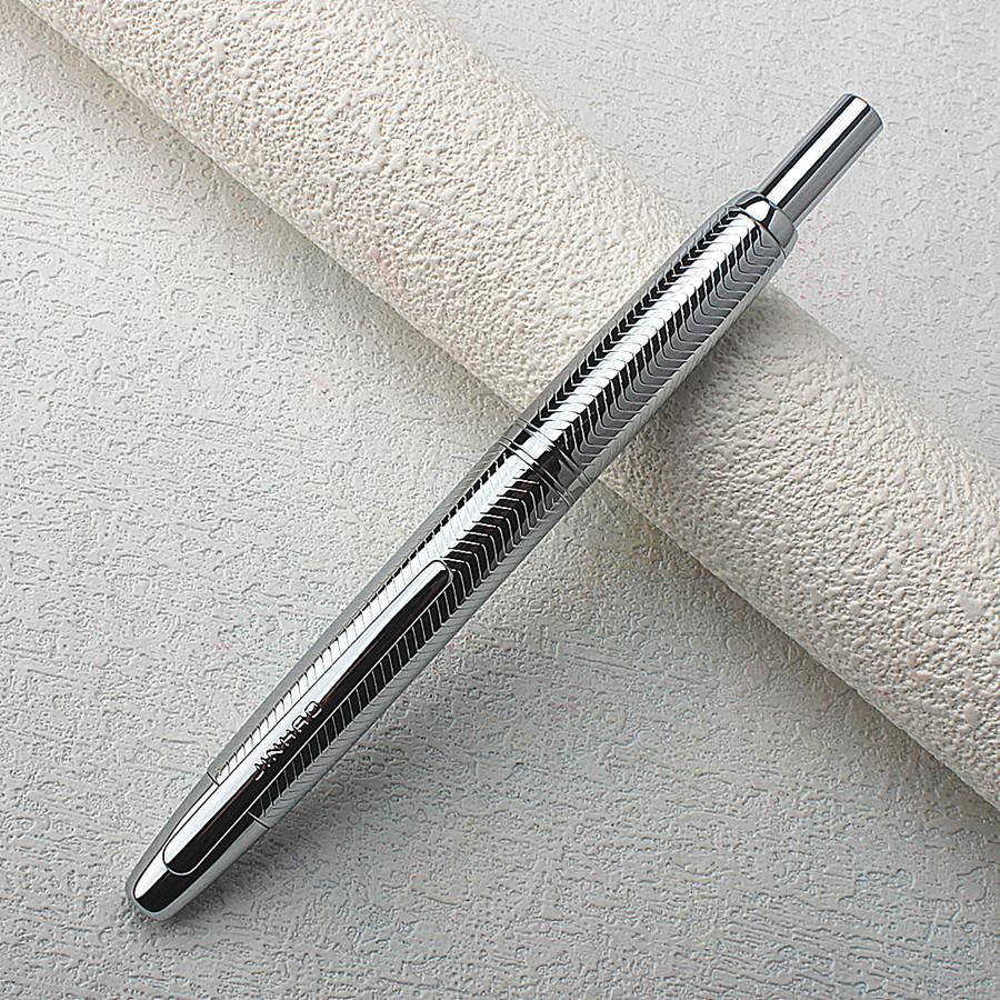 Новая перьевая ручка JinHao 10, нажимная, матово-черная, перо F/EF, канцелярские товары, офисные, школьные принадлежности, подарок, чернильные ручки EF 0.38MM