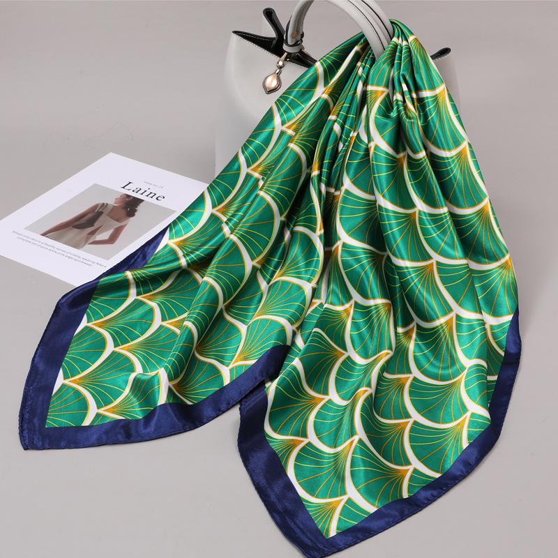 90 Square Scarves, Silk Scarves, Women's New Spring and Summer High-end Sense Versatile, Thin Scarves, Shawls Outside