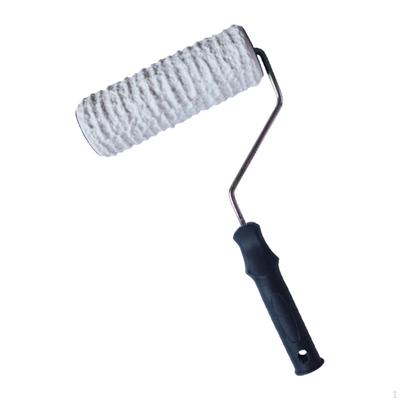 Patterned Paint Roller Decorative Practical with Handle Creative Rubber Art Tool for