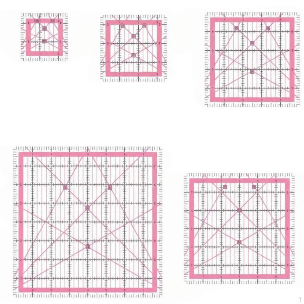 5 Pieces Acrylic Quilting Template Easy to Use Craft Tool Shatter Resistant