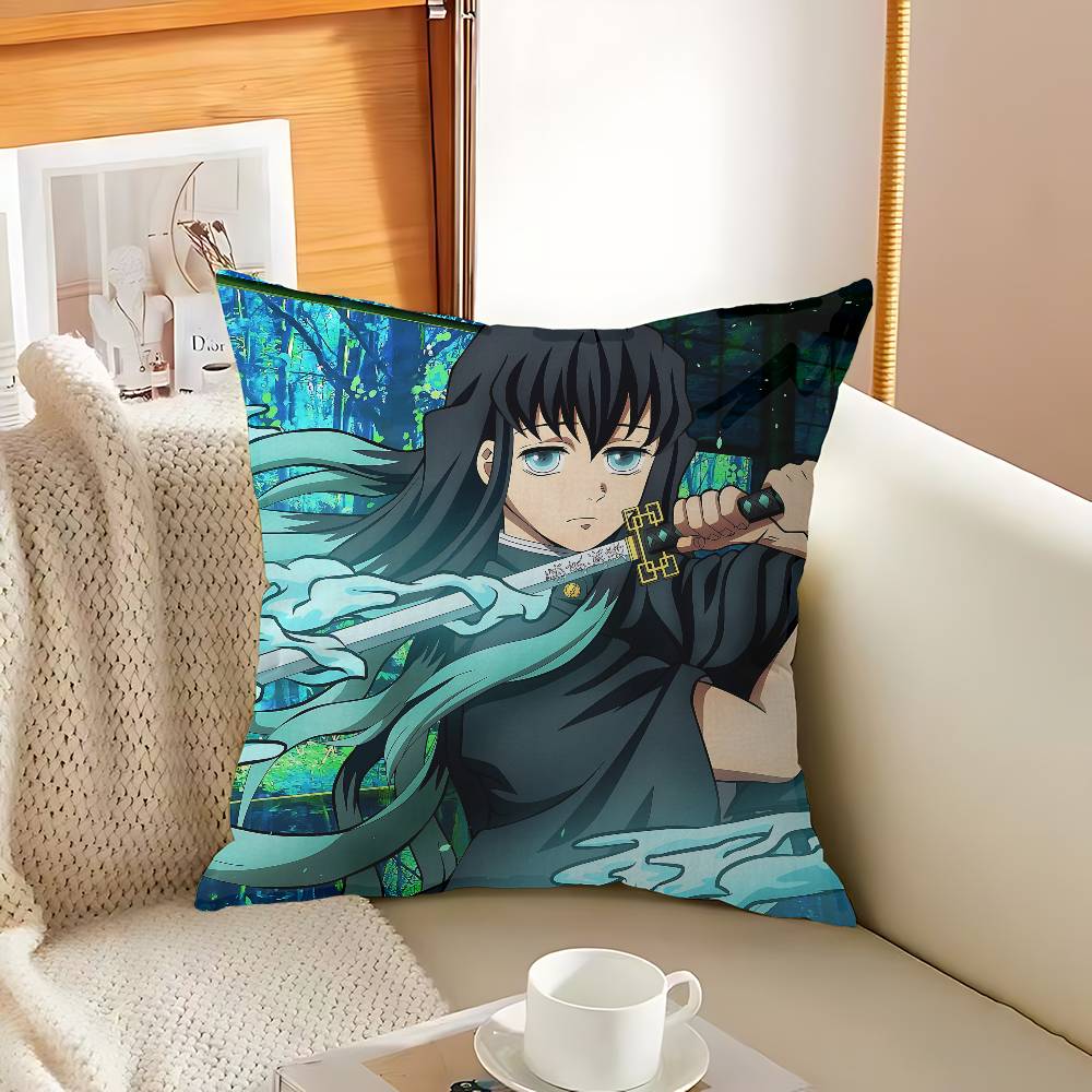 Muichiro Tokito Anime Cushion Cover Pillow Cover Decor Pillowcase Printed Cushion Case For Couch