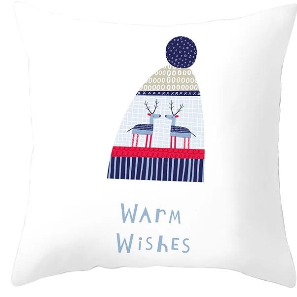 Santa Claus Socks, Elk Sheep, Christmas Tree Christmas, Christmas Decoration Pillow Sleeve Bedroom Sofa Restaurant Pillow Cover