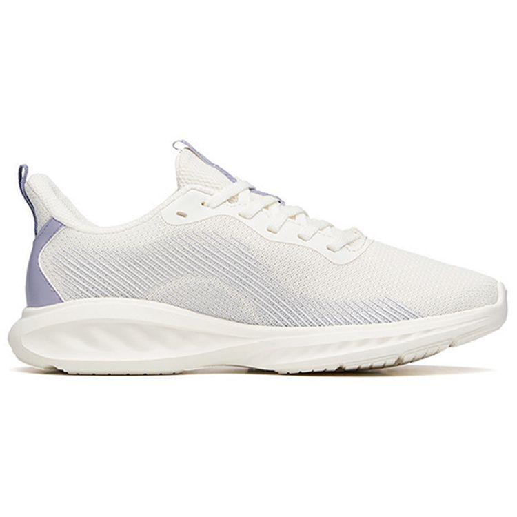 Anta Comfortable Shock Absorbing Non-Slip Durable Low-Top Running Shoes Women Sneaker White Purple 122135568-2