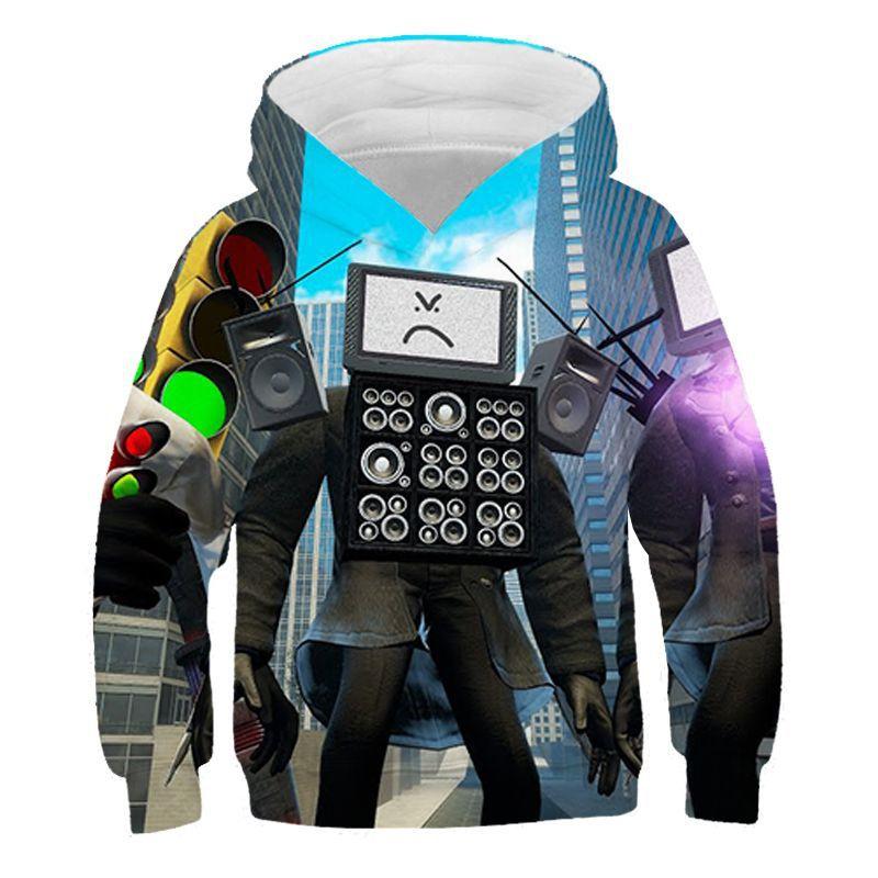 Autumn 3D Game Skibidi Toilet Printing Hoodies For Children Fashion Streetwear Hooded Sweatshirts Harajuku Cool Clothing