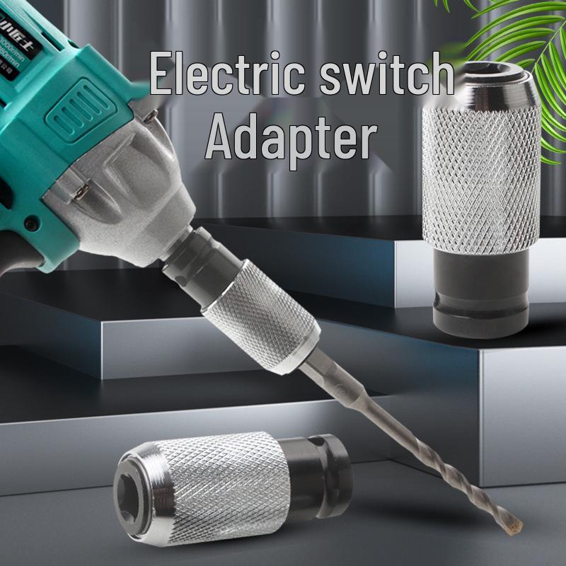 Multi-Functional Electric Hammer to Impact Drill Converter: Square/Round Handle Adapter for Wall Drilling