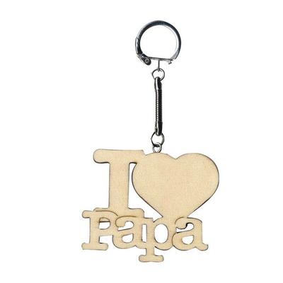 Artemio - Porte-clés en bois I love Papa