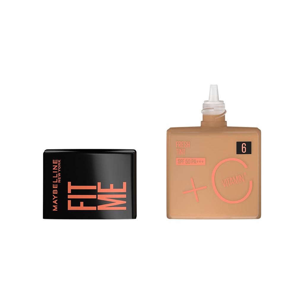 Maybelline New York Liquid Foundation SPF 50 With Vitamin C Natural Coverage Skin Tint 30ml Shade 06