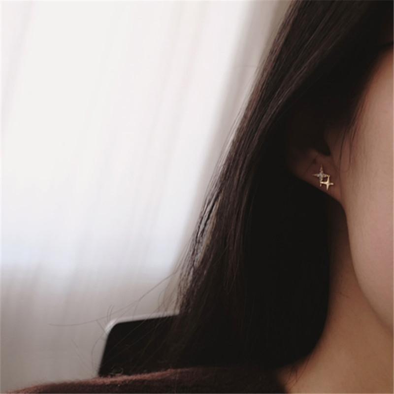Asymmetric Cross Star Earrings, Retro Fashion High-End Women'S Earrings Accessories