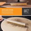 53.5cm Long Kitchen Pizza Oven Brush with Scraper Pizza Stone Cleaner Brush  for Oven