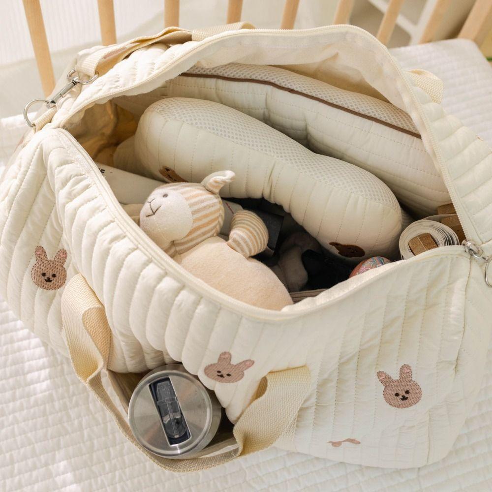 Multi Functional Embroidered Travel Bag Large Capacity Cute Mommy Bag Travel Luggage Bag  Business