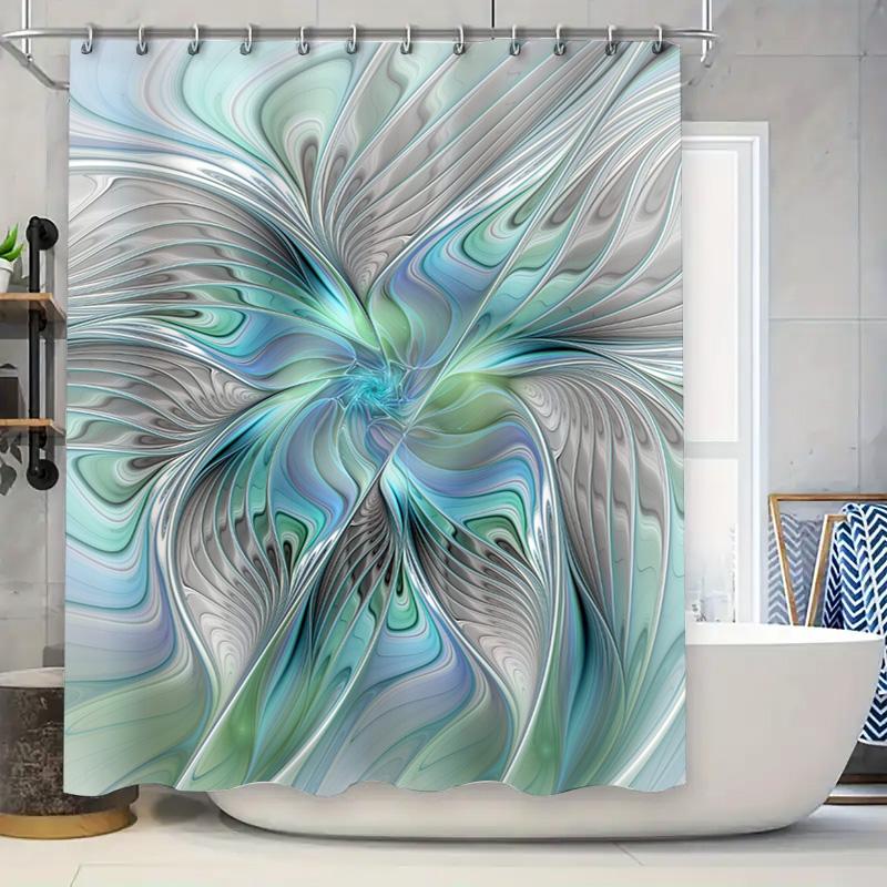 

Luxurious Bath Shower Curtain With Dark Red Purple Abstract Design Modern Bathroom Decor For Home W60H190(CM)-1 Pcs