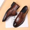 New Designer Men Dress Shoes Fashion Genuine Leather Business Casual Shoes Cool Lace-up Derby Shoes