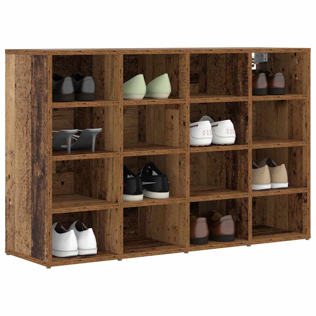 Shoe Cabinet with Shelf Rustic Wood Look 103 x 30 x 67 cm Engineered Wood