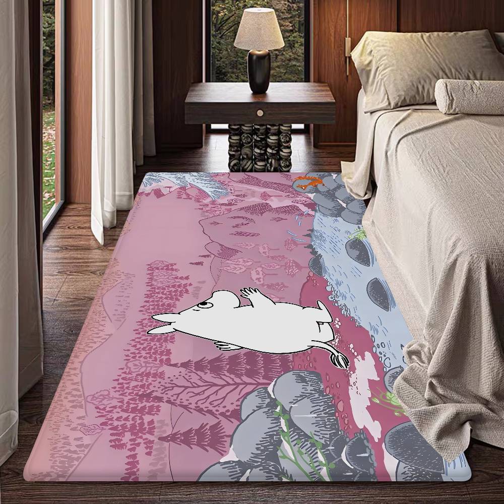 Tappetino Moomin M Carino Stile INS Morbido Pavimento Camera da Letto Casa Tappetino Lavanderia Tappeti Domestici Antiscivolo