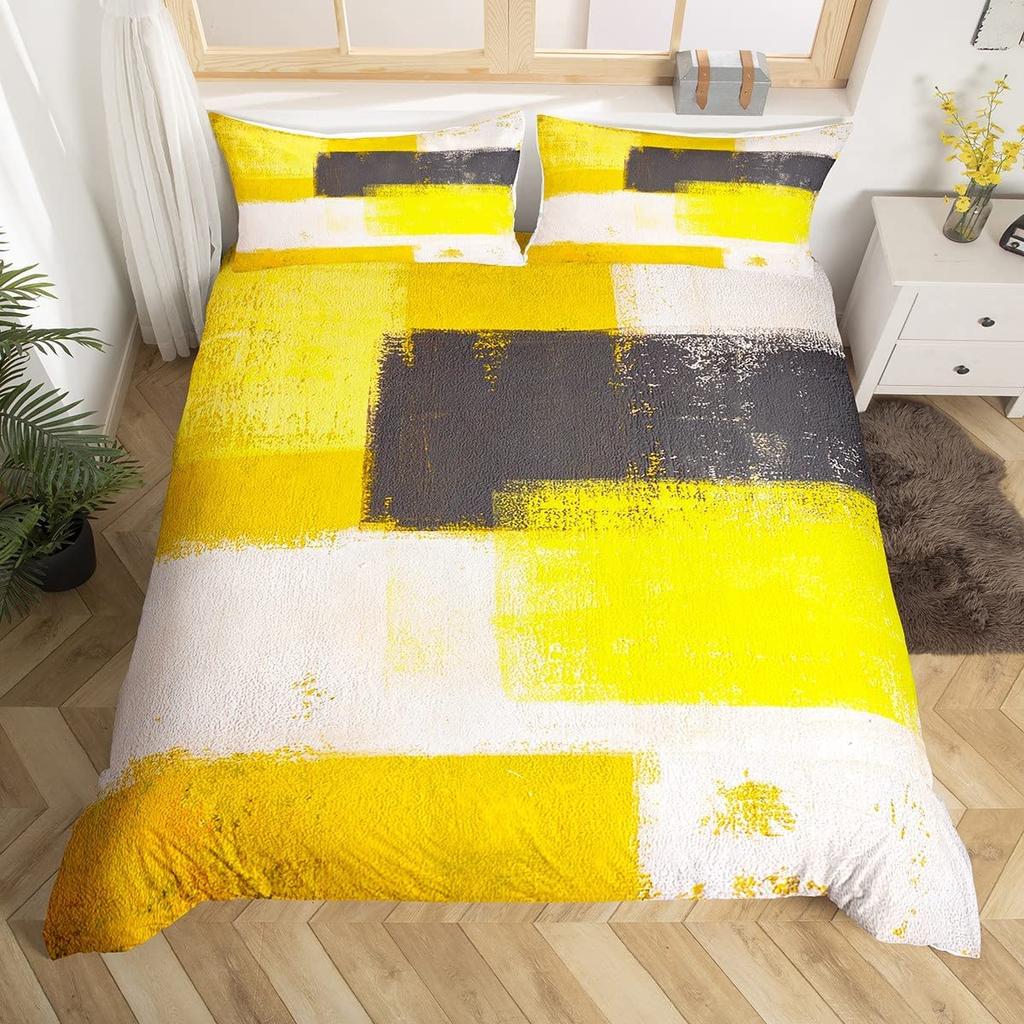 Ombre Duvet Cover for Kids Boy Girl,Colorful Oil Painting Bedding Set King, Abstract Art Artwork Comforter Cover with Pillowcase