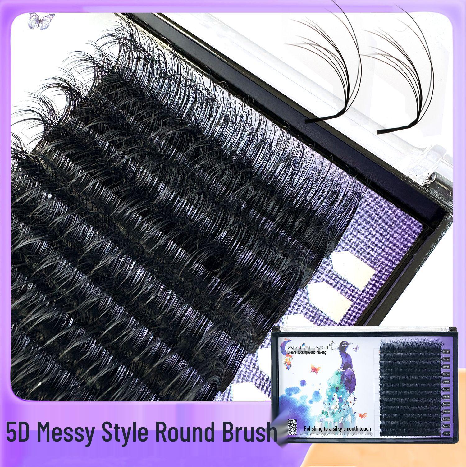 

Handmade 3D/5D Grafted Round Root Eyelashes with Big Blooming Flower Design 0.05D