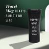 Sleepy Owl Travel Mug | Insulated Coffee Mug with Lid | Spill & Leak Proof | Stainless Steel Tumbler | 480 ML Sipper Bottle