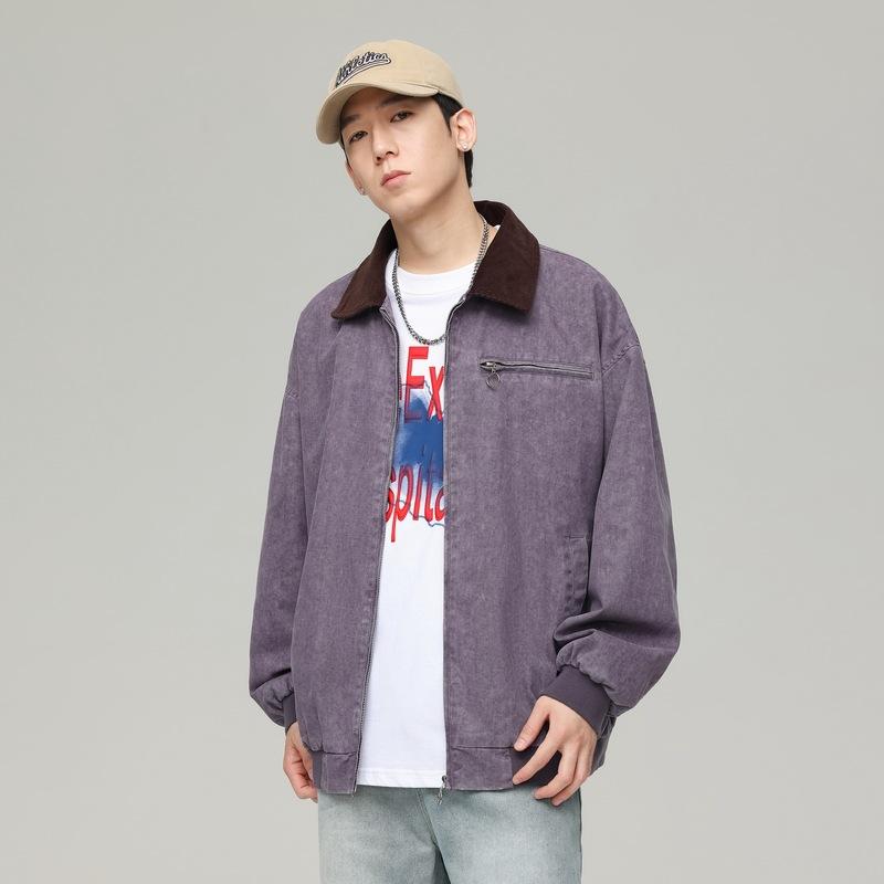 Japanische Herren Arbeitsjacke Herren Herbst Retro Berg Revers Oberteil vielseitige Freizeitjacke Herrenbekleidung