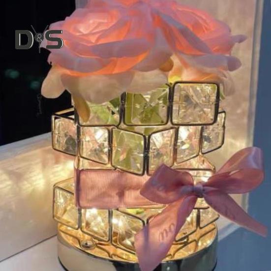 LED-Nachtlicht, wiederaufladbar, kabellos, Rosenlicht, 3 Beleuchtungsmodi, dimmbar, Blumenlampe, romantische Schlafzimmerdekoration