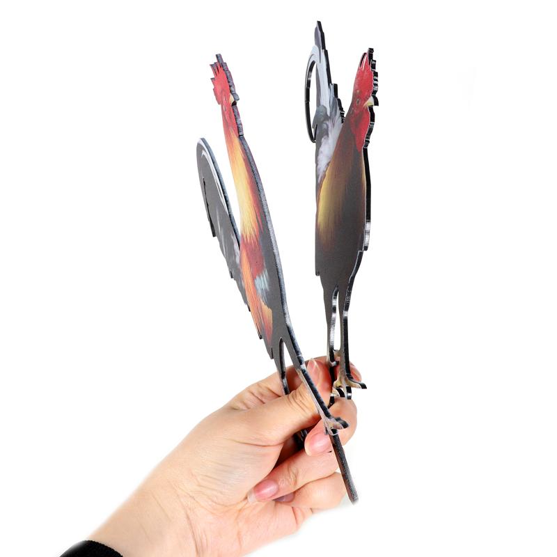1PCS Rooster Yard Decor Weatherproof Chicken Fence Sculpture Garden Decorations Acrylic for Garden Patio Backyard Decoration