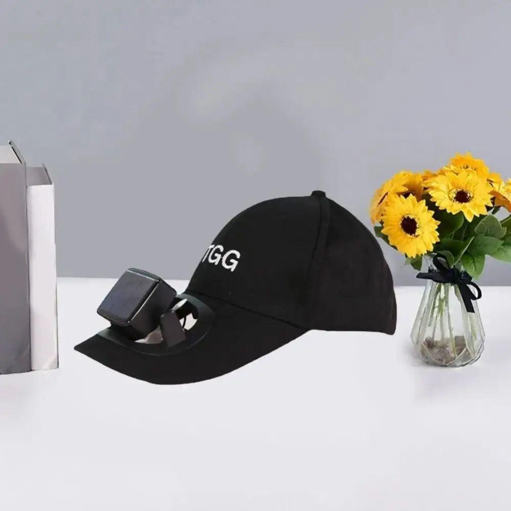 USB Charging Solar Fan Hat Strong Wind Wide Brim Baseball Cap Energy-saving Summer Sun Cap  Outdoor