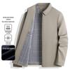 Men's Spring/Autumn Lapel Jacket: Middle-Aged Business Casual Slim-Fit Coat