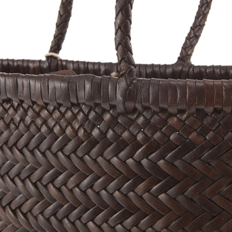 Bolsa Tote Mini Flat Gora Dragon Diffusion 8809 Castanho Escuro