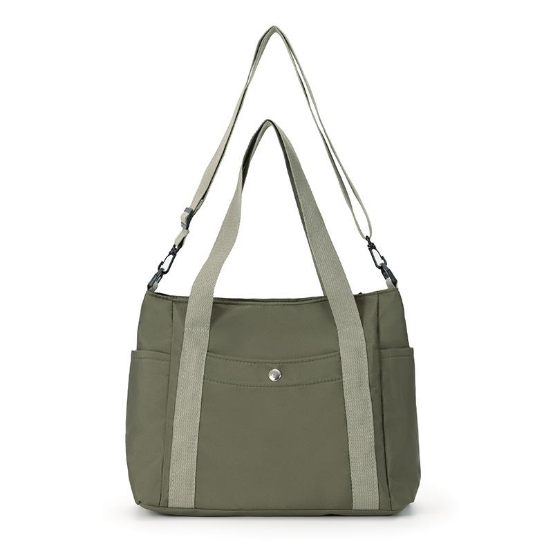Women Nylon Tote Bag Large Capacity Shoulder Handbag Casual Lightweight Crossbody Bag Multi Pocket Travel Shopping Work Bag
