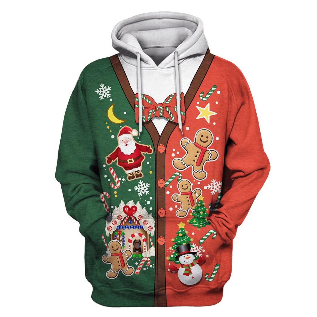 Funny Design Christmas 3D Printed Hoodies For Men Clothes Fashion New In Hoodie & Sweatshirts Santa Claus Cosplay Y2k Tops