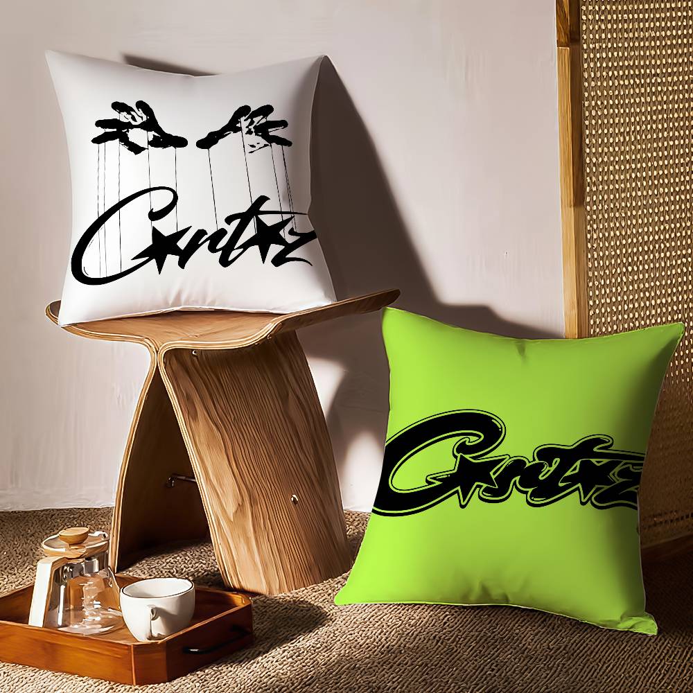 Anime C-Corteiz Pillow Case Sofa and Living Room Decorative Cushion Covers Dust-proof and Mite-proof Invisible Zipper