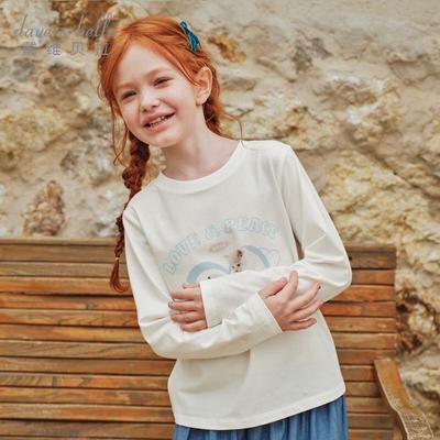 DAVE&BELLA Girls' Long Sleeve Crew Neck Base Layer T-Shirt