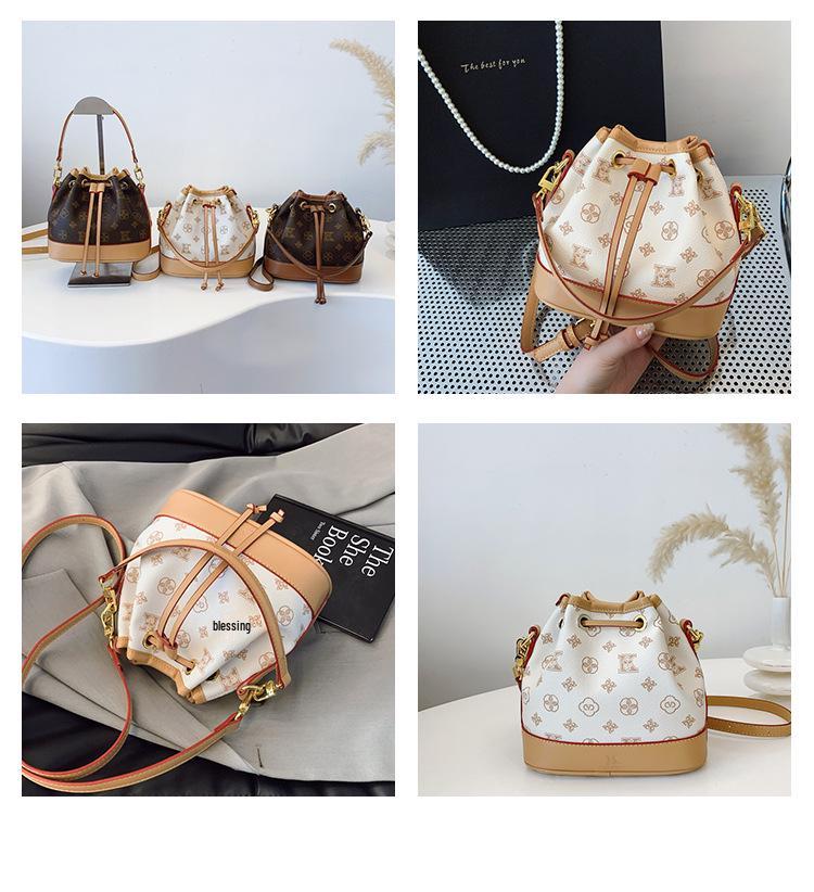 Moda Damska 2025 Mała Torebka Wiaderko ze Sznurkiem - Wszechstronna Torba na Jedno Ramię i Crossbody