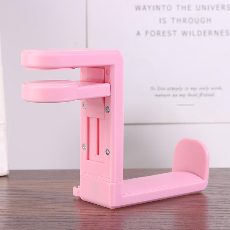 Suporte para Fone de Ouvido Sem Furos Clipe de Mesa Ajustável Gancho de Armazenamento de Mesa Suporte Giratório 360 Graus Decoração de Casa