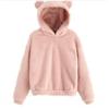 Autumn and winter new fluffy rabbit ears hooded warm sweater sweater