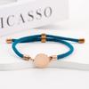 Adjustable 15mm Multi-Color Round Milanese Rope Bracelet with Stainless Steel Cross for Laser UV Printing.