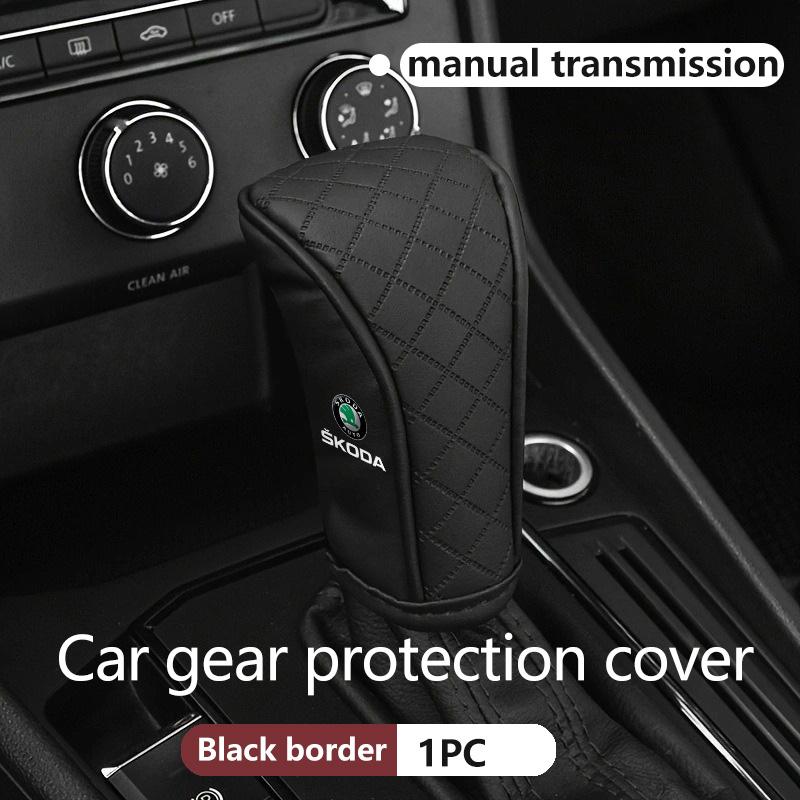 Car Center Console Gear Shift Knob Protection Cover Handle Case For Skoda octavia a5 a4 mk1 2 fabia superb rapid mk3 yeti 2006 agi488