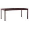 Dining Table Dark Brown 180 x 90 x 73 cm Pine Wood