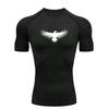 Black Eagle Men's Sports T-shirt Training Fitness Compression Workout T-Shirt Rashgard Tops Tee Quick Dry Short Sleeve T-Shirt