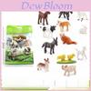 Farm Chicken Pig Sheep Animal Pvc Model Set With Tractor Decorative Figurines For Home Decor And Collectors