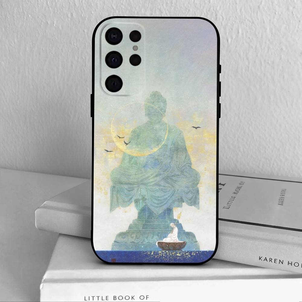 The B-Buddha Art Phone Case For Samsung S25,S24,S21,S22,S23,S30,Ultra,S20,Plus,Others Soft Black Cover
