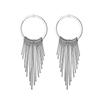 Trendy Western Style Alloy Tassel Dangle Earrings Golden And Silver Colors