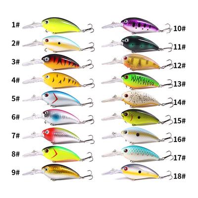 Crankbait Fishing Lure with Treble Hooks and Realistic Scale Pattern for Freshwater and Saltwater Angling Applications