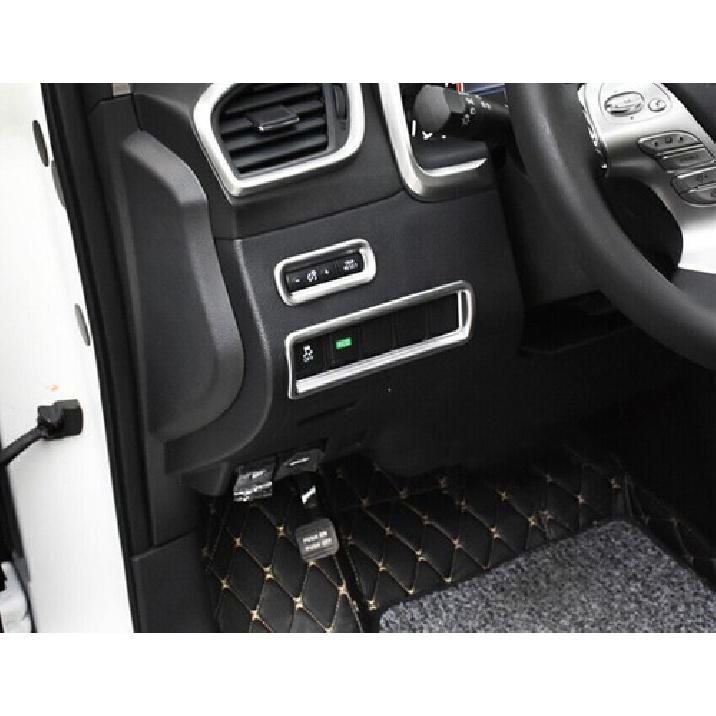 For Nissan Murano 2015-21 Silver Matte Function Control Button Frame Cover Trim