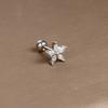Einfache Mode Edelstahl Mond Sterne Herzen Blume Zirkon Runde Kugel Schraubstecker Ohrringe für Frauen Hip-Hop Schmuck Geschenke