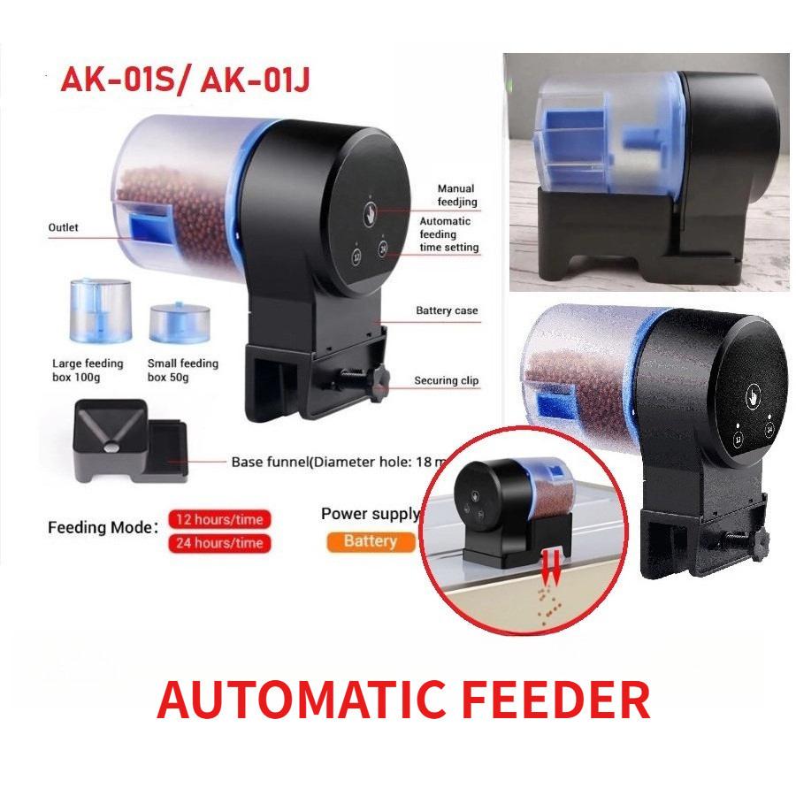 Household Fish Tank Food Dispenser Aquarium Automatic Feeder AK-01J/AK-01S Intelligent Timing Fish Food Feeding Machine