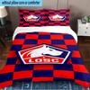 Losc Football Crest 3PCS Bedding Set 2D Printing (Includes 1 Duvet Cover + 2 Pillowcases Coreless), Bedroom decor,Fan Gift