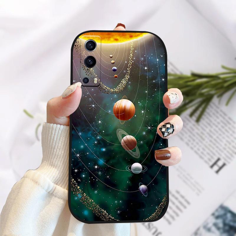 For Vivo Y72 Y52 5G Case Cover Stylish Painted Silicone Soft TPU Phone Protective Shell For Vivo Y 72 52 5G Shockproof Bumper