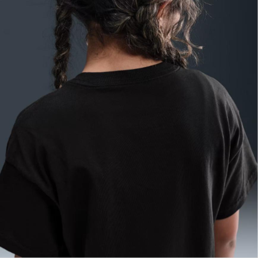 Nike Loose Fit Round Neck Letter T-Shirt Kids Tops HV5725-010