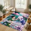 Personalized Crystal Velvet Carpet,Hunter × Hunter Custom Printed Name, Plush Area Rug For Home Indoor Decor