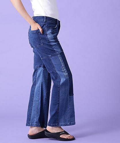 Avirex REMAKE DENIM SEMI FLARE WITH PRINT Women's Semi-Flare Denim with Print, Size S, 432, Used, 783-3210603